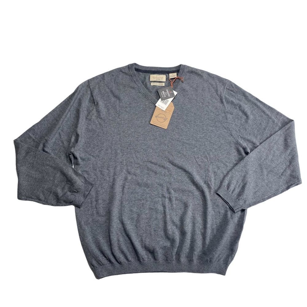 Original Weatherproof Vintage Cotton Cashmere V Neck Sweater Pullover Sz XL NWT